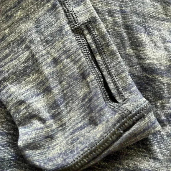 [4]Lululemon Intensi-Tee Long  Sleeve Heathered Hero Blue / Hero Blue - Picture 6 of 8